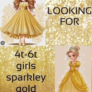 LOOKING FOR: Sparkly Gold Girls Dress
